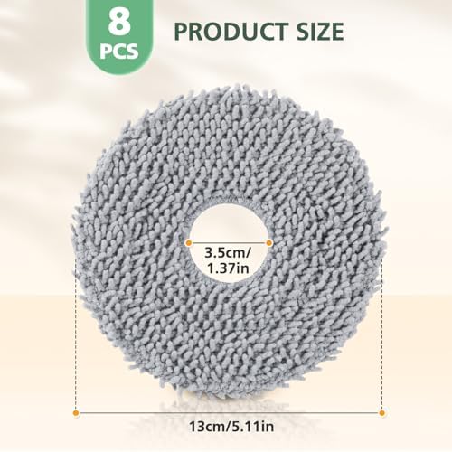 8 Pack Mop Pads for Qrevo QV 35A/ S5V/ Saros 10R/ CurvX/Edge S5A/ QV 35S - Image 7