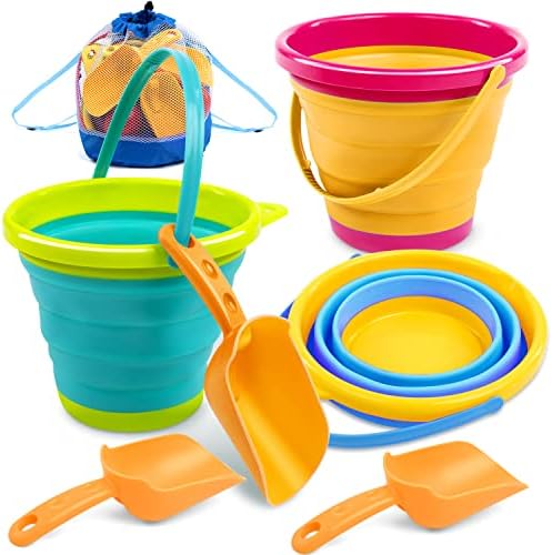 JOYIN 3 Packs Foldable Pail Bucket by JOYIN