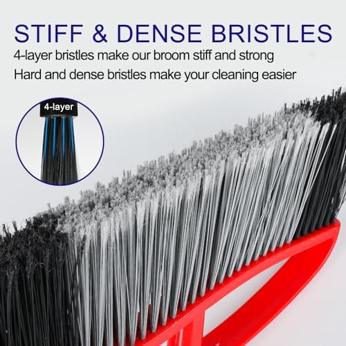 15.7" Heavy Duty Outdoor Broom, Adjustable Handle - Image 4