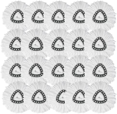 20 Pack Spin Mop Replacement Heads, 100% Microfiber Mop Head, Deep Cleaning by V-chen
