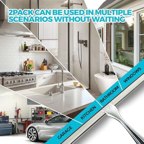 ALFLOD 2pcs Shower Squeegee for Glass Doors - Image 2