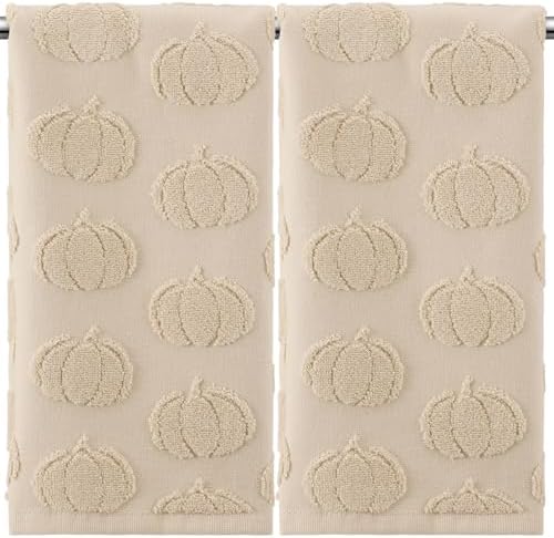 Mindsoft 2 Pcs Fall Hand Towels 3D Pumpkin Jacquard by Mindsoft