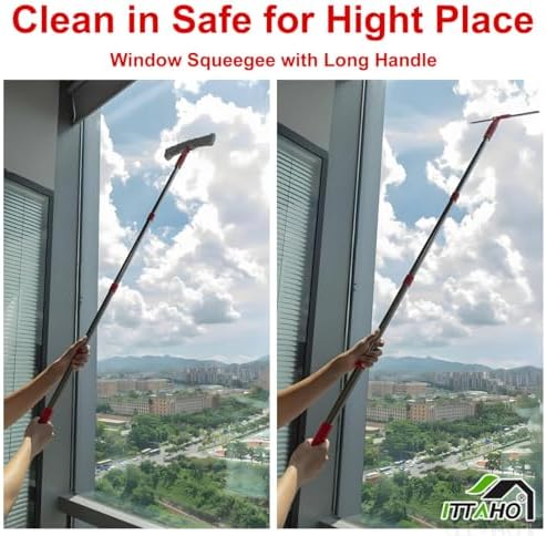 Squeegee for Window Cleaning, Extendable Window Cleaner for Car, Sliding Door - Image 3