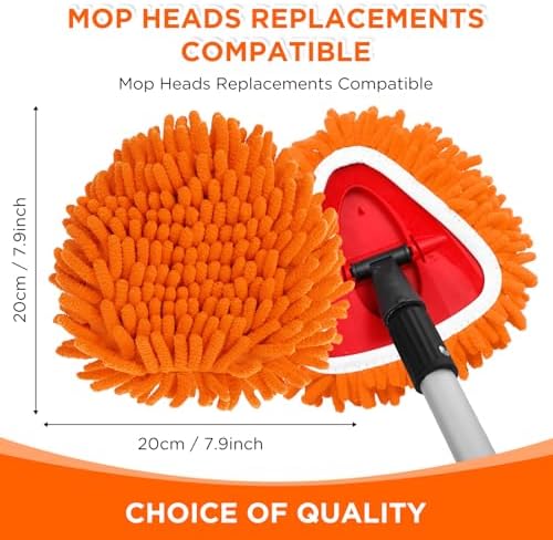 Baderke 3 Pack Chenille Duster Replacement Mop Heads Refills - Image 2