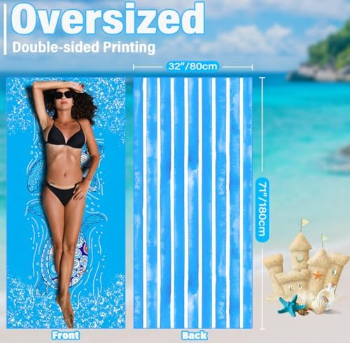 Widdonen Microfiber Beach Towel, Extra Large 4 Pack-71x32 - Image 3
