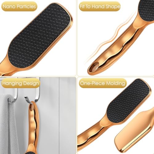 Nano-Glass Foot File Gold, Ergonomic Handle Foot Care Tool - Image 7