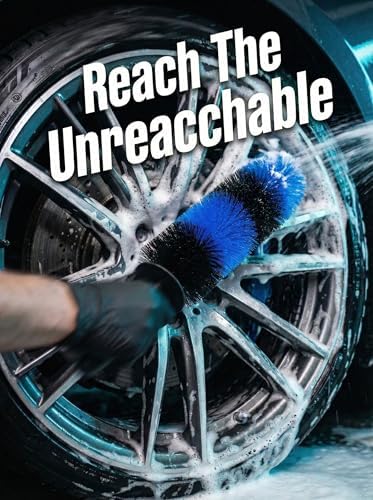 TAKAVU Wheel & Tire Brush, Long Soft Bristle, Easy Reach - Image 6