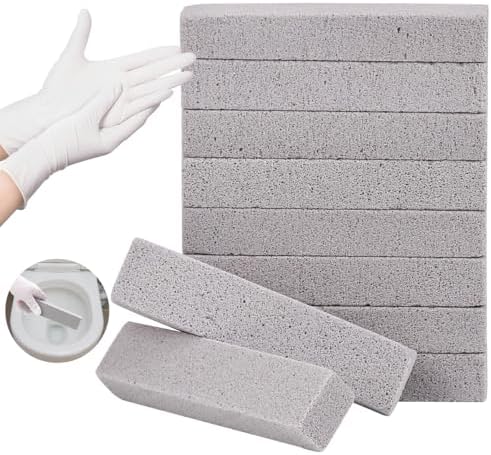 Herda 10 Pack Pumice Stone for Toilet Bowl Cleaning, Powerfully Pumice Stick by Betterqualitybetterlife