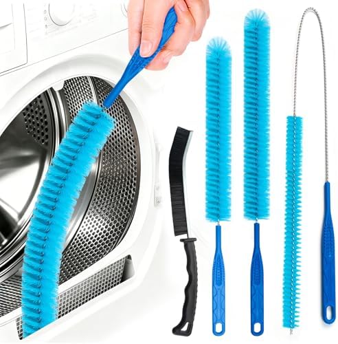 Drain Brush，Dryer Vent Cleaner Kit，Refrigerator Coil Cleaning Brush，Includes by Unknown