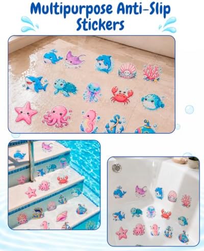 Piemow 20Pcs Bathtub Non Slip Stickers, Anti Slip Shower Decal - Image 7