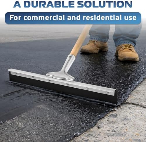 DSV Standard Garage Floor Squeegee 18’’, Neoprene Blade Asphalt Squeegee - Image 4