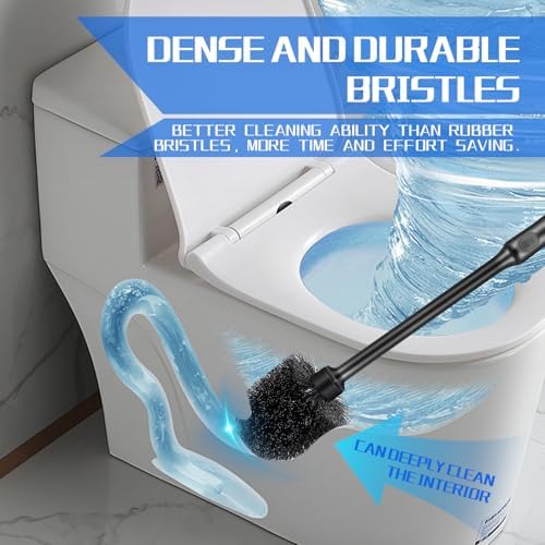 Black Toilet Brush and Holder Set - Image 6