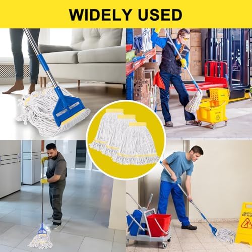 KeFanta 3 Pack Heavy Duty Commercial Mop Head Replacement - Image 2