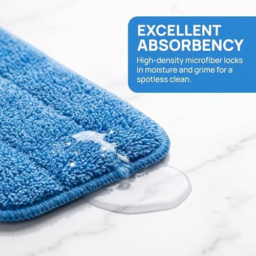 12Pack Microfiber Mop Pads, Reusable and Washable Spray Mop Pads - Image 3