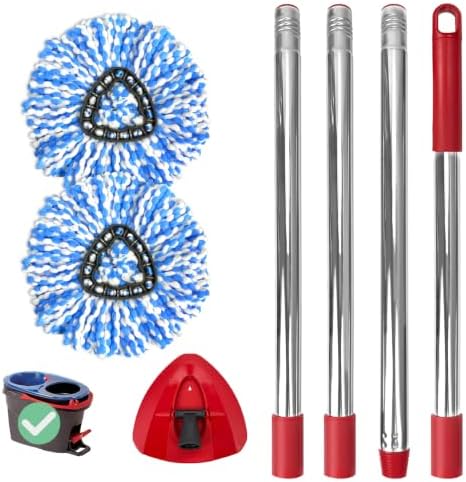 Spin Mop Replacement Set for RinseClean 2-Tank by Nuorest