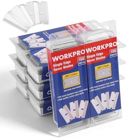 WORKPRO 800-Pack Single Edge Razor Blades, Carbon Steel Scraper Blades by WORKPRO