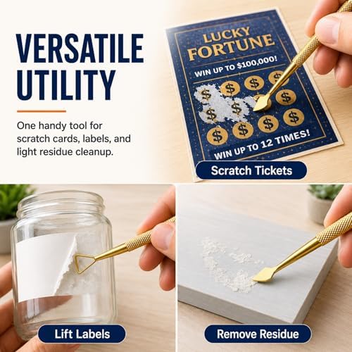 Dual-Ended Scratcher Tools for Scratch Off Lottery Tickets, Precise Scraper - Image 5