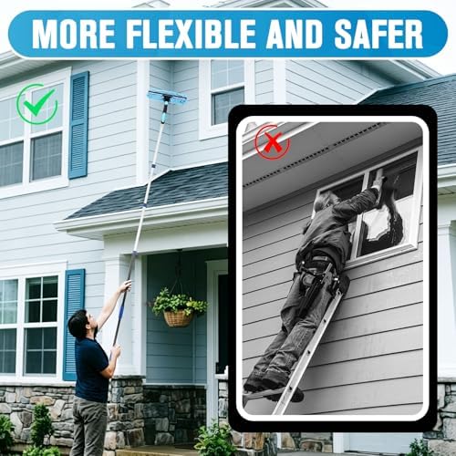 Upgraded Electrostatic Ceiling Fan Duster, 5-12FT Telescopic Pole Ladder-Free - Image 6