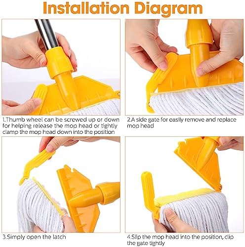 Eccliy 6 Pack Mop Heads Replacement 18 Oz Loop End - Image 4