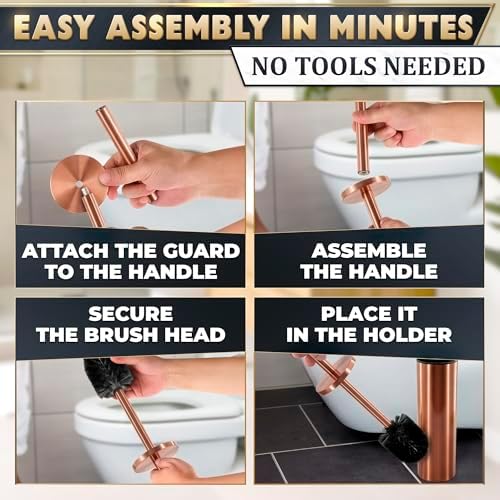 Bronze Toilet Brush and Holder Set - Image 6