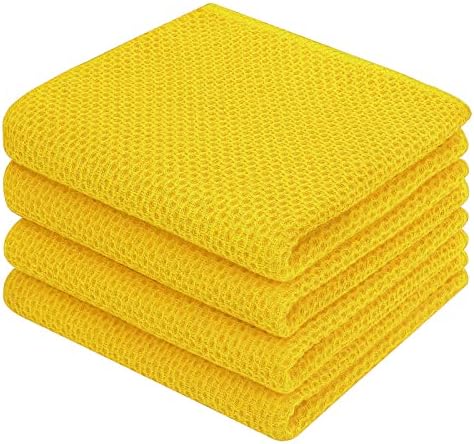 Homaxy 100% Cotton Waffle Weave Kitchen Dish Towels 4-Pack by Homaxy