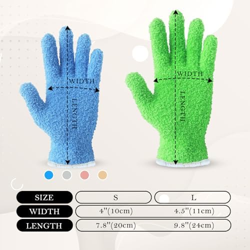 Evridwear 5 Pairs Microfiber Dusting Gloves - Image 5