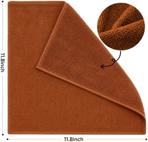 TEAWOO 10 PCS Brown Microfiber Cleaning Cloths - Image 2