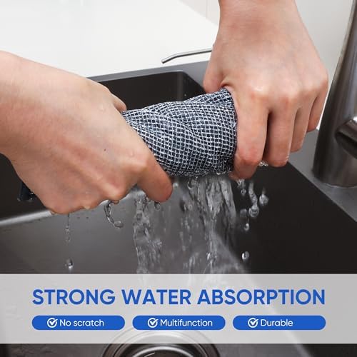 Forggon Non Scratch Wire Dishcloth, New Upgrade 2-Layer, 7.08"X8.86" - Image 5