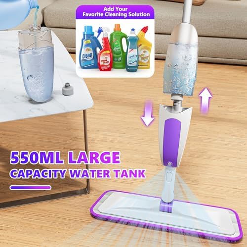 Microfiber Spray Mops for Floor Cleaning Wet Dry Use for Wood Laminate Tile - Image 2