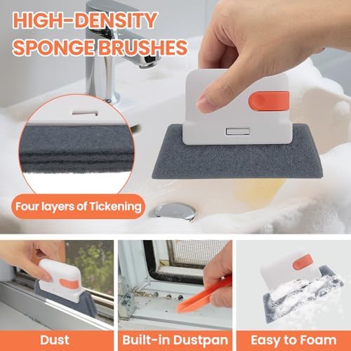 12pcs Window Track Cleaner Tool Set, Window Sill & Groove Cleaning Brushes - Image 3