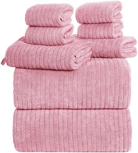 8 Piece Bath Towels Set, 2 Oversized 35 * 70 in Bath, 2 Hand, 4 Wash by Lunoku