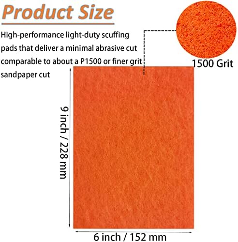 Tonmp 10 Pack 6 x 9 Inch 1500 Grit General Purpose Scuff Pads - Image 2