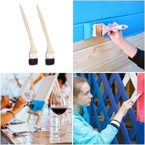 uxcell 3pcs Bent Radiator Paint Brush 2.5" Width Curved Wall Paint Soft Bristle - Image 6