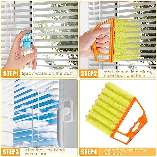 Maxdot 12 Pcs Blind Cleaner Duster Tool, 7 Finger Dusting Cleaner Tool - Image 4