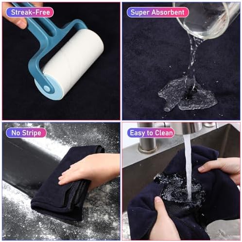 Hahafelt 12 Pcs Extra Large Microfiber Cleaning Cloths Bulk 30 x 20 Washable - Image 4