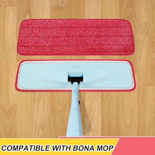 8 Pack 16.5 inch Reusable Mop Pads Microfiber Spray Mop Replacement Heads - Image 2