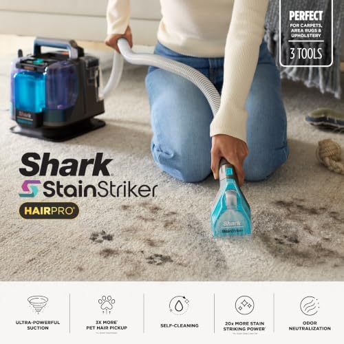 Shark StainStriker HairPro Portable Stain Cleaner, 3 Tools - Image 2
