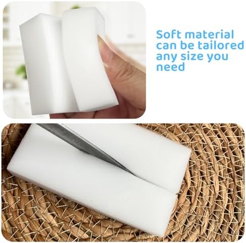 Versatile 100-Pack Magic Sponges Cleaning Erasers, Long-Lasting Melamine Sponge - Image 6