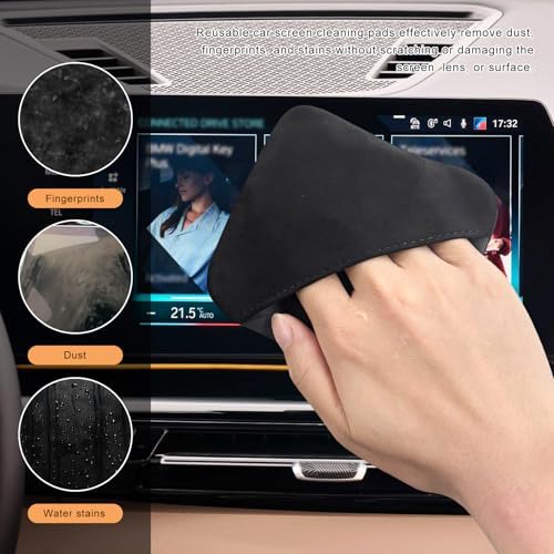 2 PCS Car Screen Cleaner, Square Microfiber Cloth Non-Scratch Auto Touchscreen - Image 4
