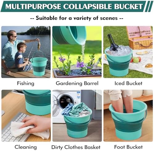 Collapsible Bucket 4.5 Gallon/17L Large Capacity Foldable Cleaning Buckets - Image 7