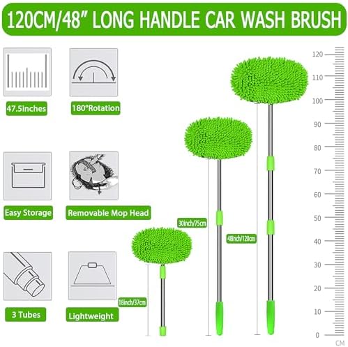 WillingHeart 47.5" Car Wash Brush Mop Cleaning Tool - Image 3