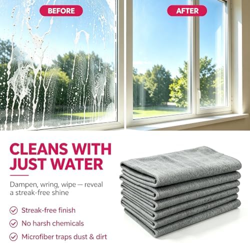 Magic Microfiber Cleaning Cloths, Streak Lint & Scratch Free, Clean Only - Image 4