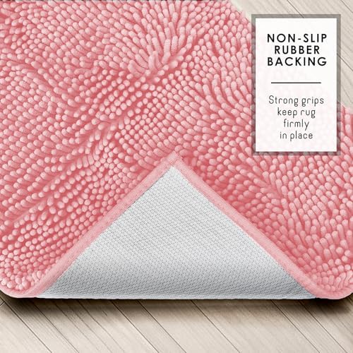 Hearth & Harbor Bathroom Rugs, Chenille Bath Mat - Image 5