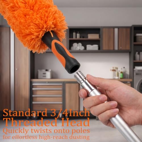 Microfiber Feather Duster for Telescopic Extendable Pole, Cleaning Duster Kit - Image 5