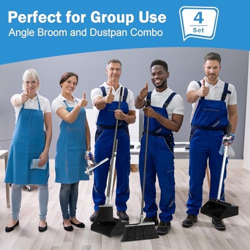 Lallisa 4 Pack Commercial Broom and Dustpan Combo Set 53.15" - Image 6