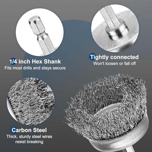 10Pcs Wire Wheel Brush Set, Carbon Steel Wire Wheel - Image 3