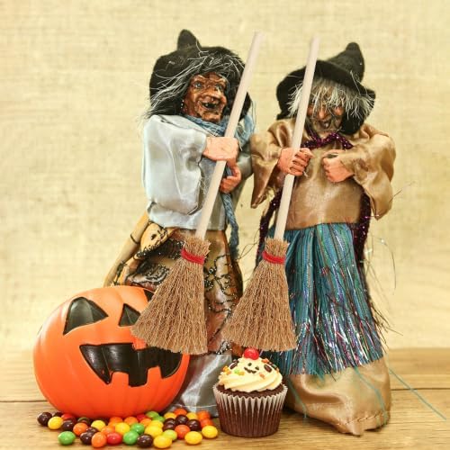 30Pcs Mini Witch Brooms Halloween Hanging Straw Broomstick Party Decor - Image 6