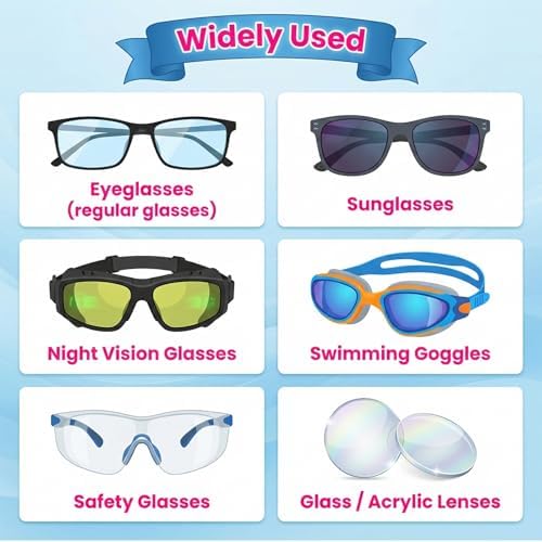 Houlishu10PCS Mini Eyeglass Cleaner Brush, Portable Microfiber Sunglasses - Image 6