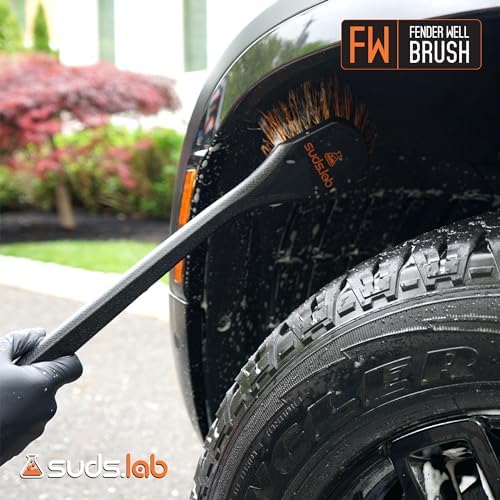 Suds Lab FW Fender Well Brush, Long Handle Tire Cleaner - Image 2