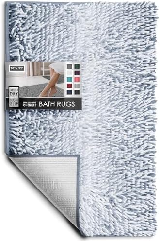 Hearth & Harbor Bathroom Rugs, Chenille Bath Mat by HearthHarbor